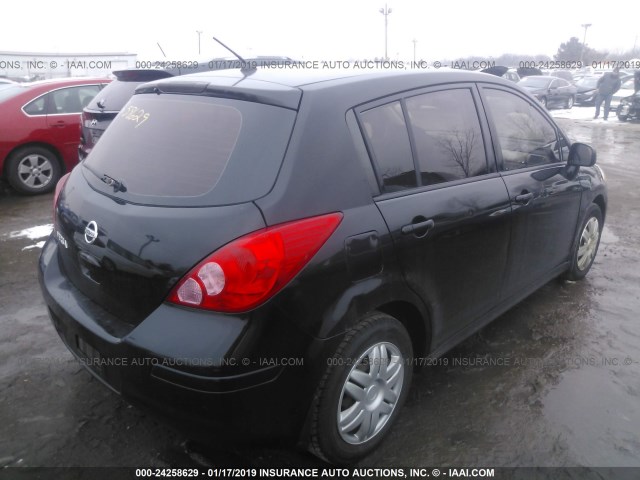 3N1BC13E69L447142 - 2009 NISSAN VERSA S/SL BLACK photo 4