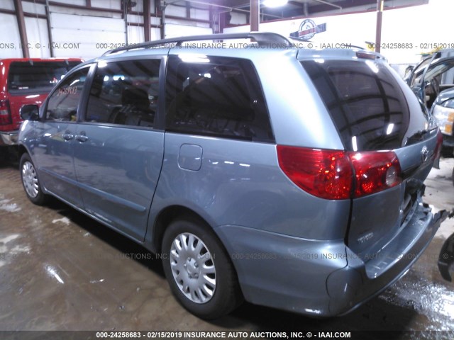 5TDZK23C28S220980 - 2008 TOYOTA SIENNA CE/LE BLUE photo 3