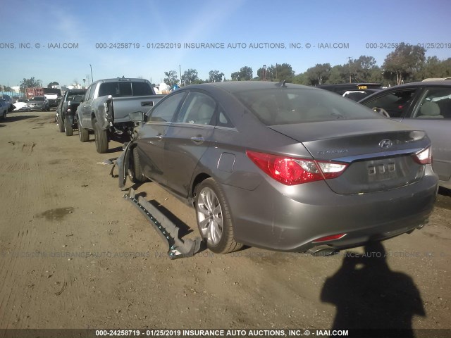 5NPEC4AC9BH230025 - 2011 HYUNDAI SONATA SE/LIMITED GRAY photo 3