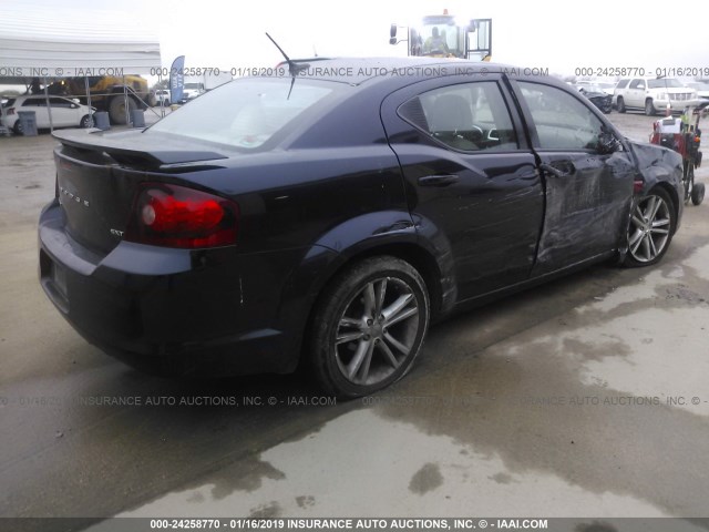 1C3CDZCB7CN313013 - 2012 DODGE AVENGER SXT Navy photo 4