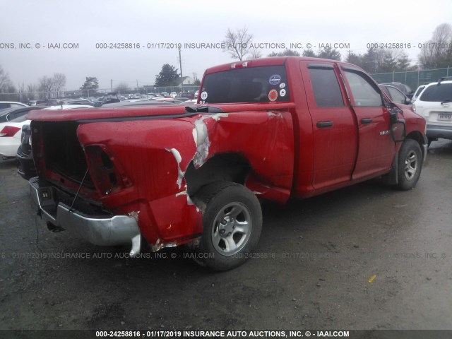 1C6RD7FT7CS123803 - 2012 DODGE RAM 1500 ST RED photo 4