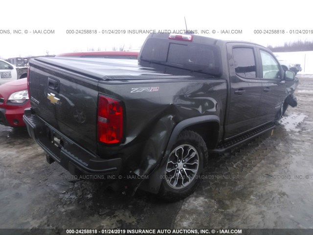 1GCPTEE12H1281440 - 2017 CHEVROLET COLORADO ZR2 GREEN photo 4