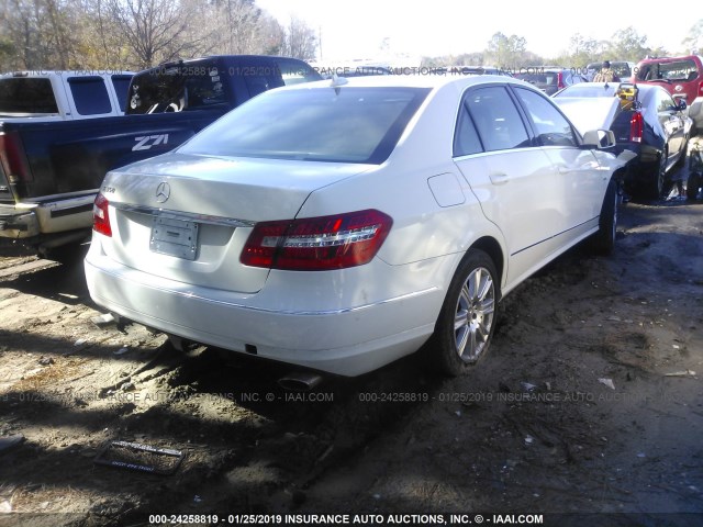 WDDHF5KB9CA592080 - 2012 MERCEDES-BENZ E 350 WHITE photo 4