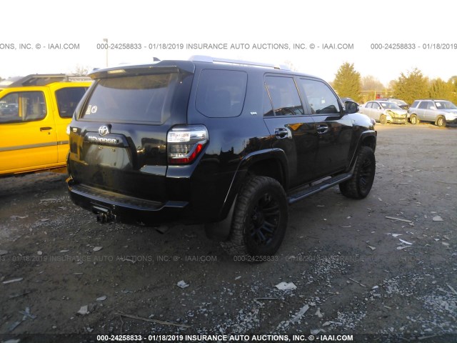 JTEBU5JRXG5314707 - 2016 TOYOTA 4RUNNER SR5 PREM/LTDL/TRAIL/TRD BLACK photo 4