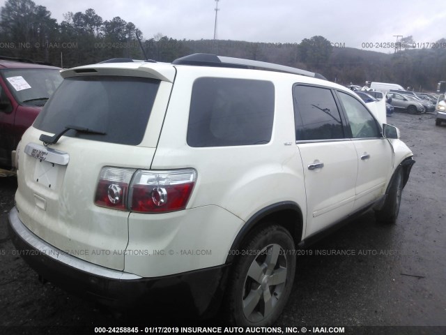 1GKKRSED3CJ195987 - 2012 GMC ACADIA SLT-2 WHITE photo 4