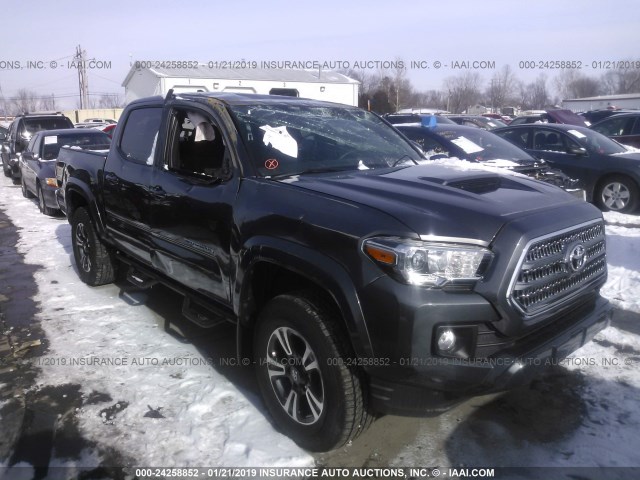 3TMCZ5AN5HM082875 - 2017 TOYOTA TACOMA DBL CAB/SR/TRDSPT/OR/PRO GRAY photo 1