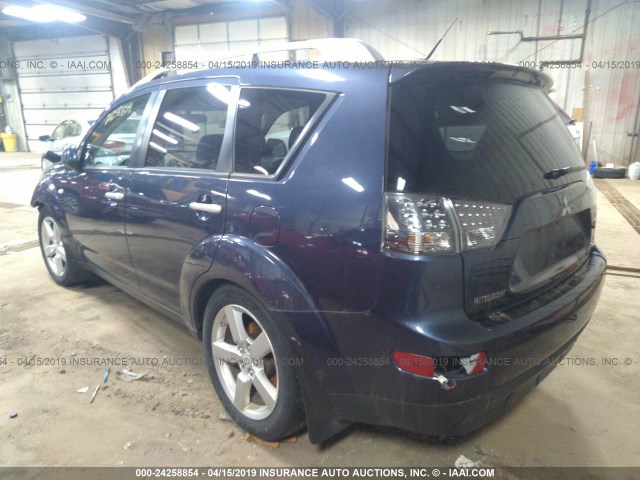 JA4MT41X07Z006747 - 2007 MITSUBISHI OUTLANDER XLS BLUE photo 3