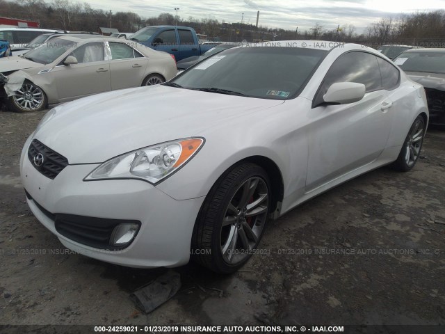 KMHHU6KH5CU079574 - 2012 HYUNDAI GENESIS COUPE 3.8L WHITE photo 2