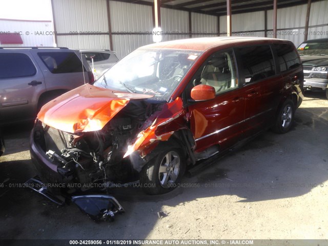 2D8HN54P88R805644 - 2008 DODGE GRAND CARAVAN SXT ORANGE photo 2