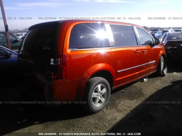 2D8HN54P88R805644 - 2008 DODGE GRAND CARAVAN SXT ORANGE photo 4