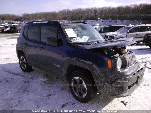 ZACCJBAB1JPG77298 - 2018 JEEP RENEGADE SPORT BLUE photo 1