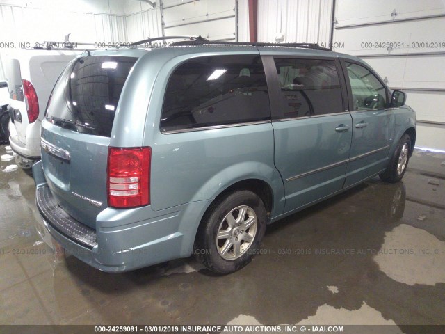 2A4RR8DX8AR339089 - 2010 CHRYSLER TOWN & COUNTRY TOURING PLUS Light Blue photo 4