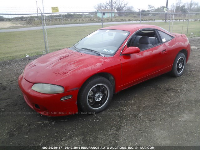 4A3AK34Y1VE011953 - 1997 MITSUBISHI ECLIPSE RS RED photo 2