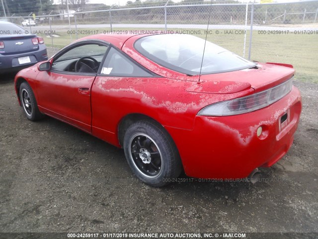 4A3AK34Y1VE011953 - 1997 MITSUBISHI ECLIPSE RS RED photo 3