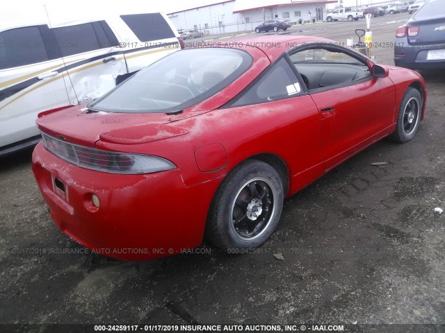 4A3AK34Y1VE011953 - 1997 MITSUBISHI ECLIPSE RS RED photo 4