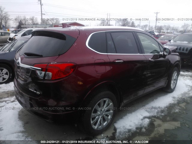 LRBFXDSA2HD099118 - 2017 BUICK ENVISION ESSENCE RED photo 4