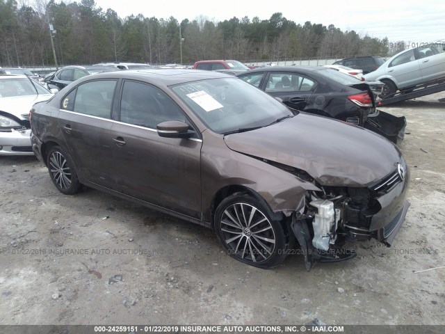 3VWLX7AJ3CM366462 - 2012 VOLKSWAGEN JETTA SEL Dark Brown photo 1