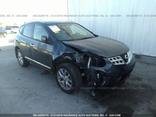 JN8AS5MT8DW515724 - 2013 NISSAN ROGUE S/SV GRAY photo 1