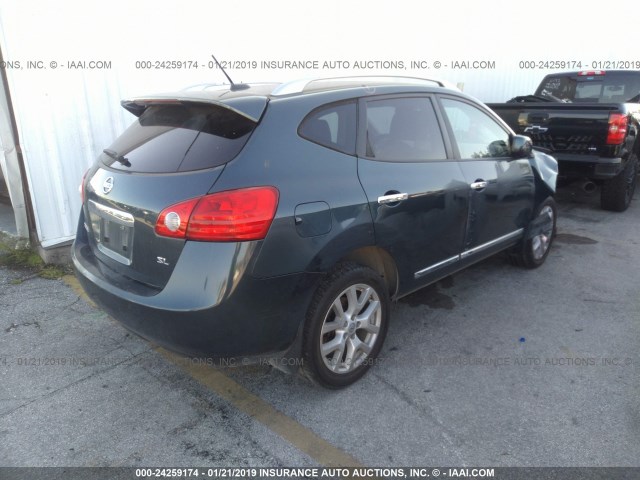 JN8AS5MT8DW515724 - 2013 NISSAN ROGUE S/SV GRAY photo 4