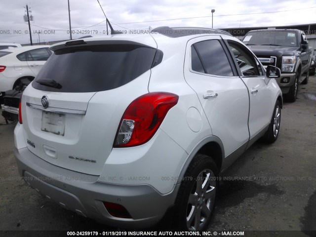 KL4CJDSB2DB076100 - 2013 BUICK ENCORE PREMIUM WHITE photo 4