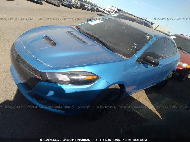 1C3CDFGB0GD817164 - 2016 DODGE DART GT SPORT BLUE photo 2