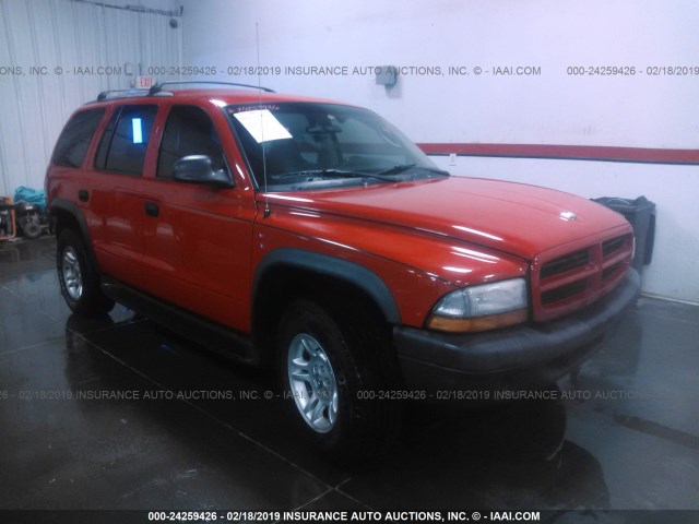 1D4HS38N43F593591 - 2003 DODGE DURANGO SPORT RED photo 1