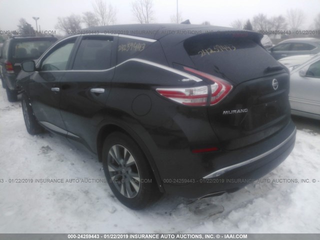 5N1AZ2MH0GN125501 - 2016 NISSAN MURANO S/SL/SV/PLATINUM BLACK photo 3