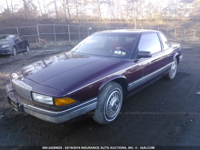 2G4WD14L5L1435786 - 1990 BUICK REGAL RED photo 2