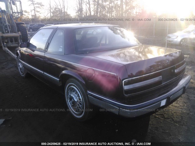 2G4WD14L5L1435786 - 1990 BUICK REGAL RED photo 3