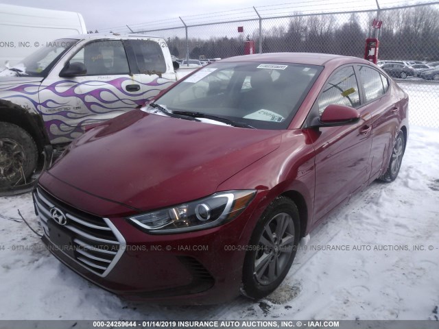 5NPD84LF4JH238679 - 2018 HYUNDAI ELANTRA SEL/VALUE/LIMITED RED photo 2