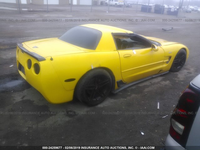 1G1YY12S335135120 - 2003 CHEVROLET CORVETTE Z06 YELLOW photo 4