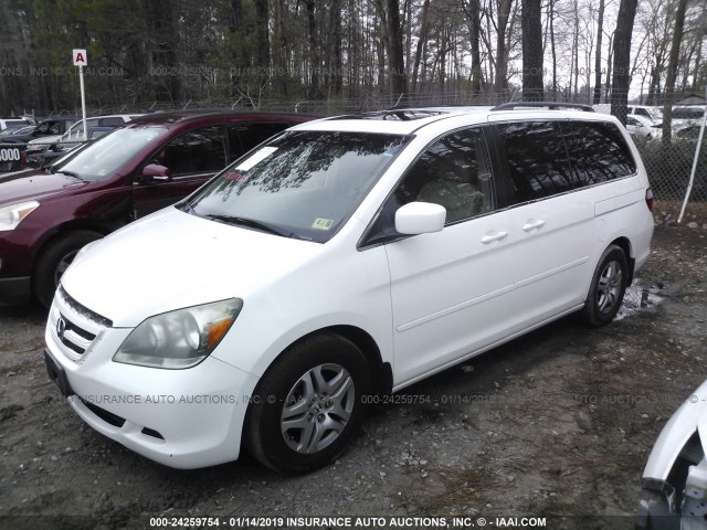 5FNRL38615B046972 - 2005 HONDA ODYSSEY EXL WHITE photo 2