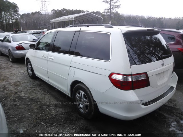 5FNRL38615B046972 - 2005 HONDA ODYSSEY EXL WHITE photo 3