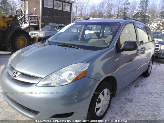 5TDZK23C47S079862 - 2007 TOYOTA SIENNA CE/LE BLUE photo 2