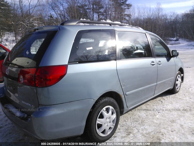 5TDZK23C47S079862 - 2007 TOYOTA SIENNA CE/LE BLUE photo 4