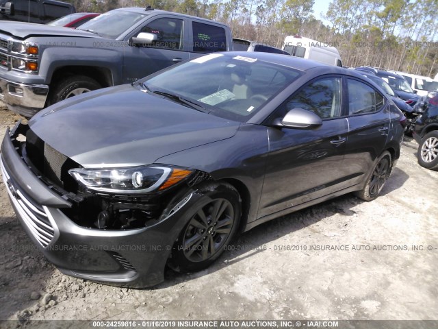 5NPD84LF3JH252282 - 2018 HYUNDAI ELANTRA SEL/VALUE/LIMITED GRAY photo 2