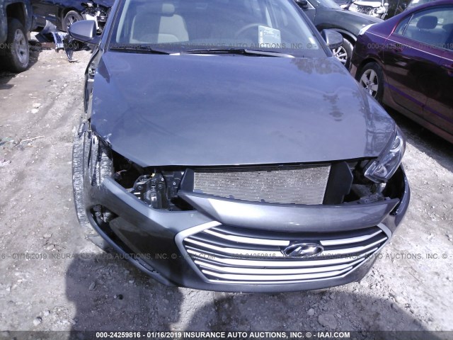 5NPD84LF3JH252282 - 2018 HYUNDAI ELANTRA SEL/VALUE/LIMITED GRAY photo 6