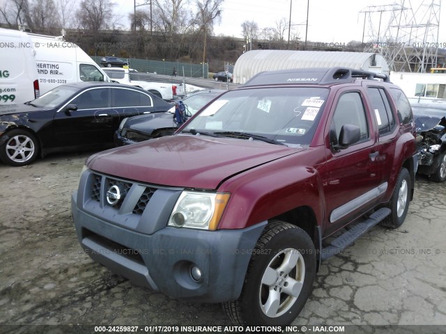 5N1AN08W75C658091 - 2005 NISSAN XTERRA RED photo 2