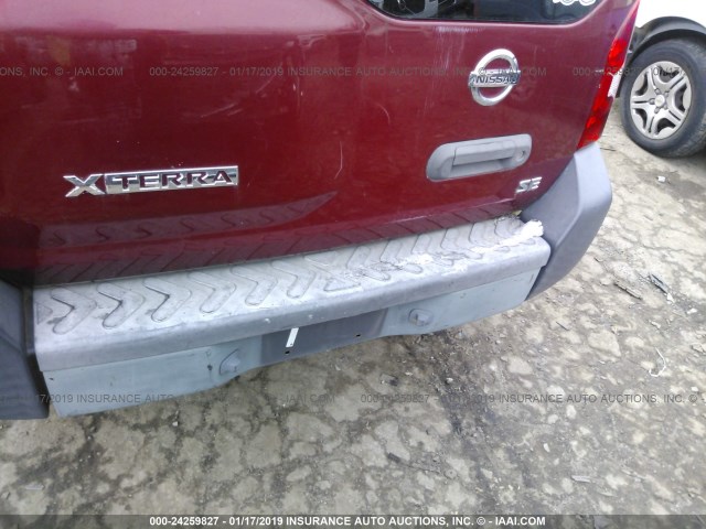 5N1AN08W75C658091 - 2005 NISSAN XTERRA RED photo 6