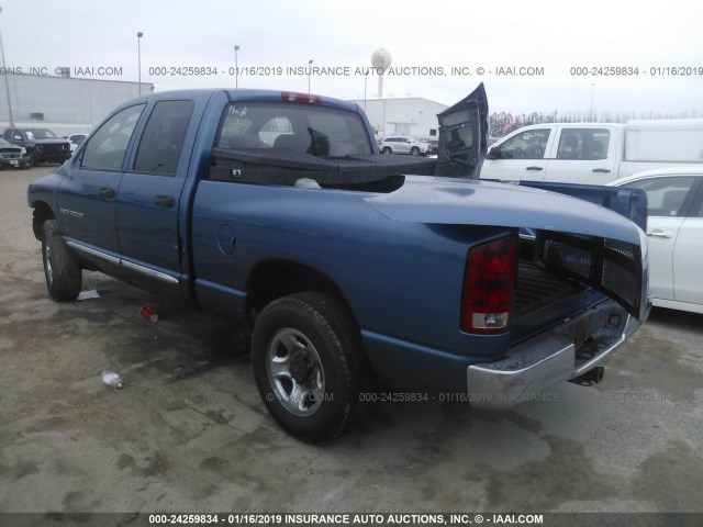 3D7KA28C74G144040 - 2004 DODGE RAM 2500 ST/SLT BLUE photo 3