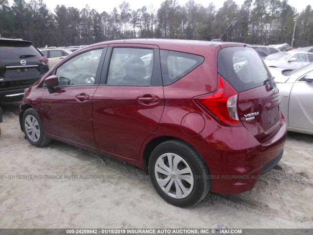 3N1CE2CP0JL357415 - 2018 NISSAN VERSA NOTE S/S PLUS/SV/SL/SR RED photo 3