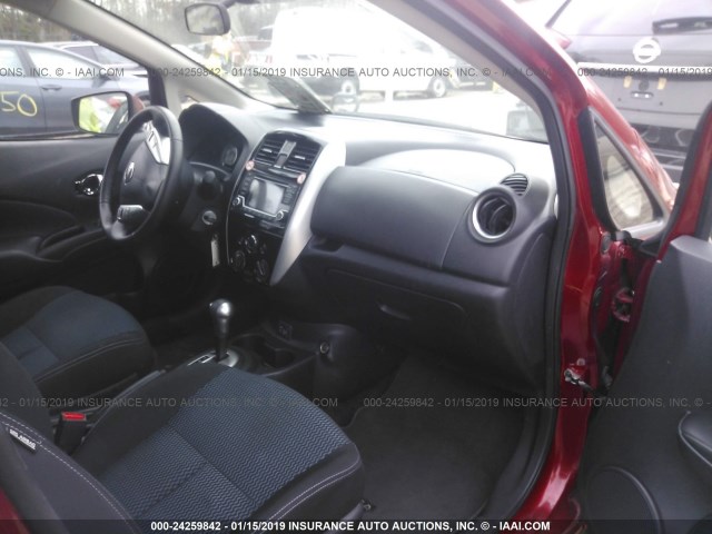 3N1CE2CP0JL357415 - 2018 NISSAN VERSA NOTE S/S PLUS/SV/SL/SR RED photo 5