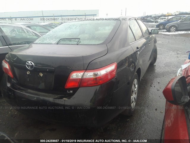 4T4BE46K18R030818 - 2008 TOYOTA CAMRY CE/LE/XLE/SE BLACK photo 4