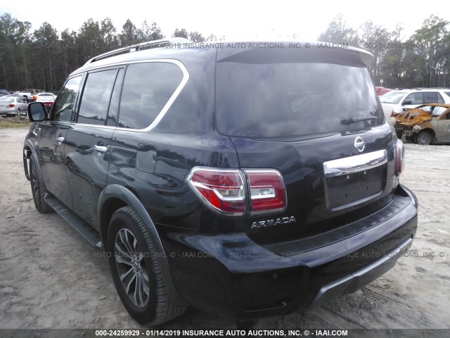 JN8AY2NDXKX008660 - 2019 NISSAN ARMADA SL BLACK photo 3