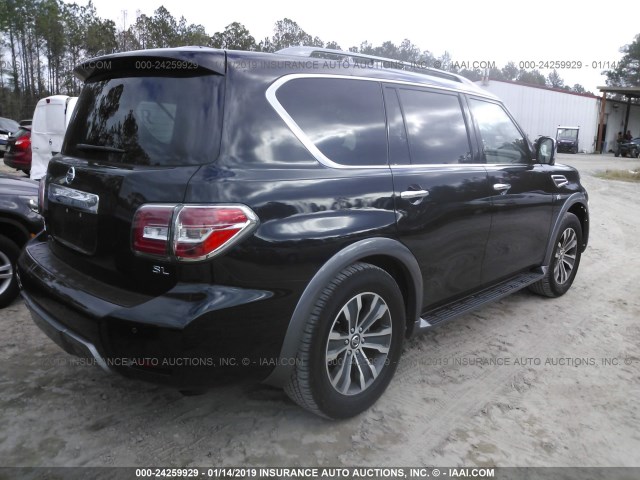 JN8AY2NDXKX008660 - 2019 NISSAN ARMADA SL BLACK photo 4