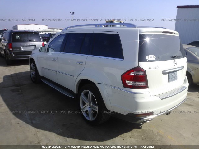 4JGBF8GE1AA561760 - 2010 MERCEDES-BENZ GL WHITE photo 3