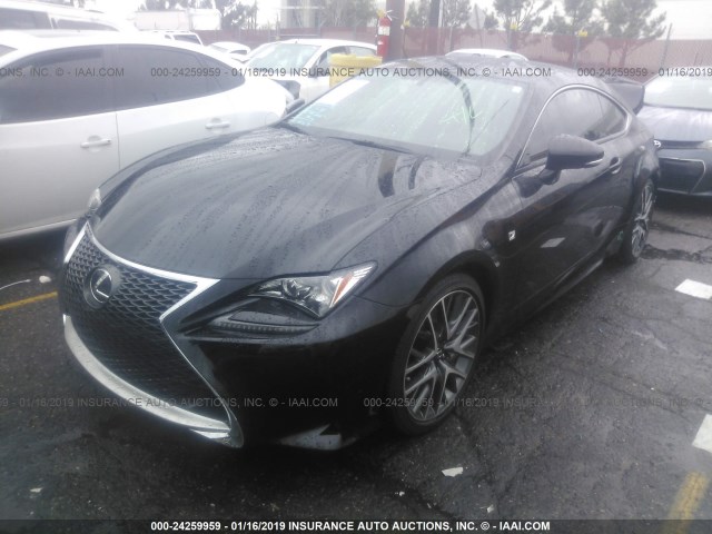 JTHSE5BC2F5003684 - 2015 LEXUS RC 350 BLACK photo 2