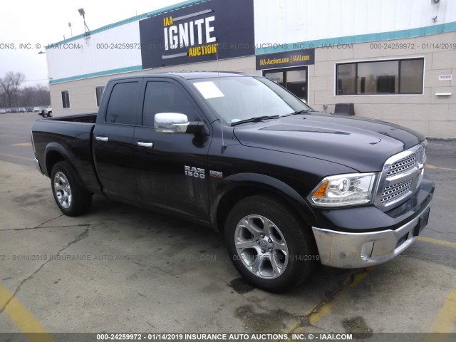 1C6RR7JT1HS515918 - 2017 RAM 1500 LARAMIE BLACK photo 1