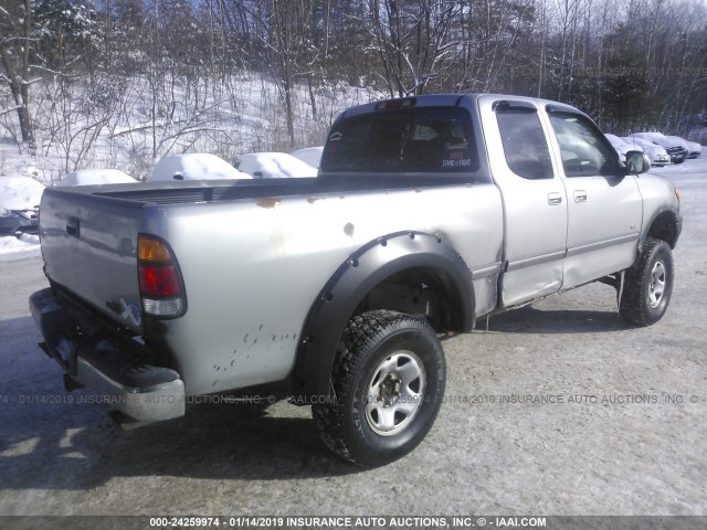 5TBBT44131S197456 - 2001 TOYOTA TUNDRA ACCESS CAB/ACCESS CAB SR5 SILVER photo 4