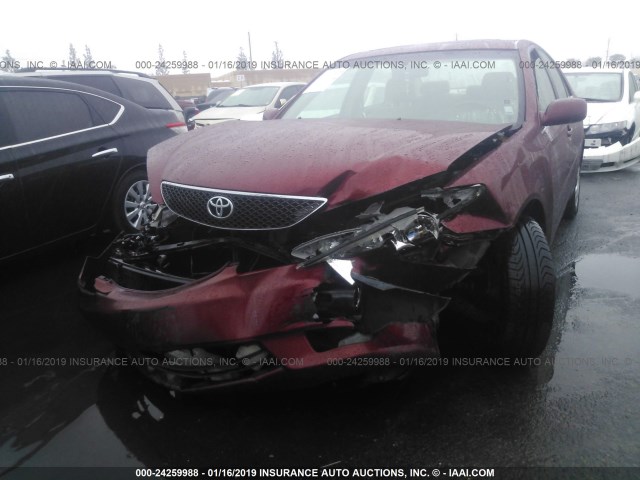 4T1BE30K75U004491 - 2005 TOYOTA CAMRY LE/XLE/SE BURGUNDY photo 6